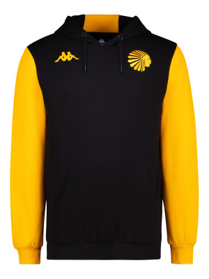 LEISURE HOODIE - BLACK/YELLOW SAFFRON